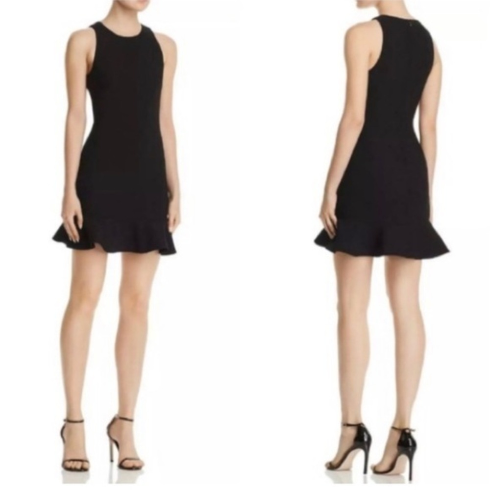 LIKELY | Beckett‎ Sleeveless Flounce Shift Dress in black, size 6